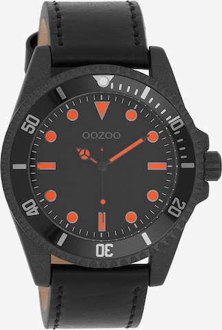 OOZOO Analog Watch in Black: front