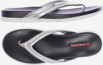 PRADA Sandals & High-Heeled Sandals in 40 in Silver: front