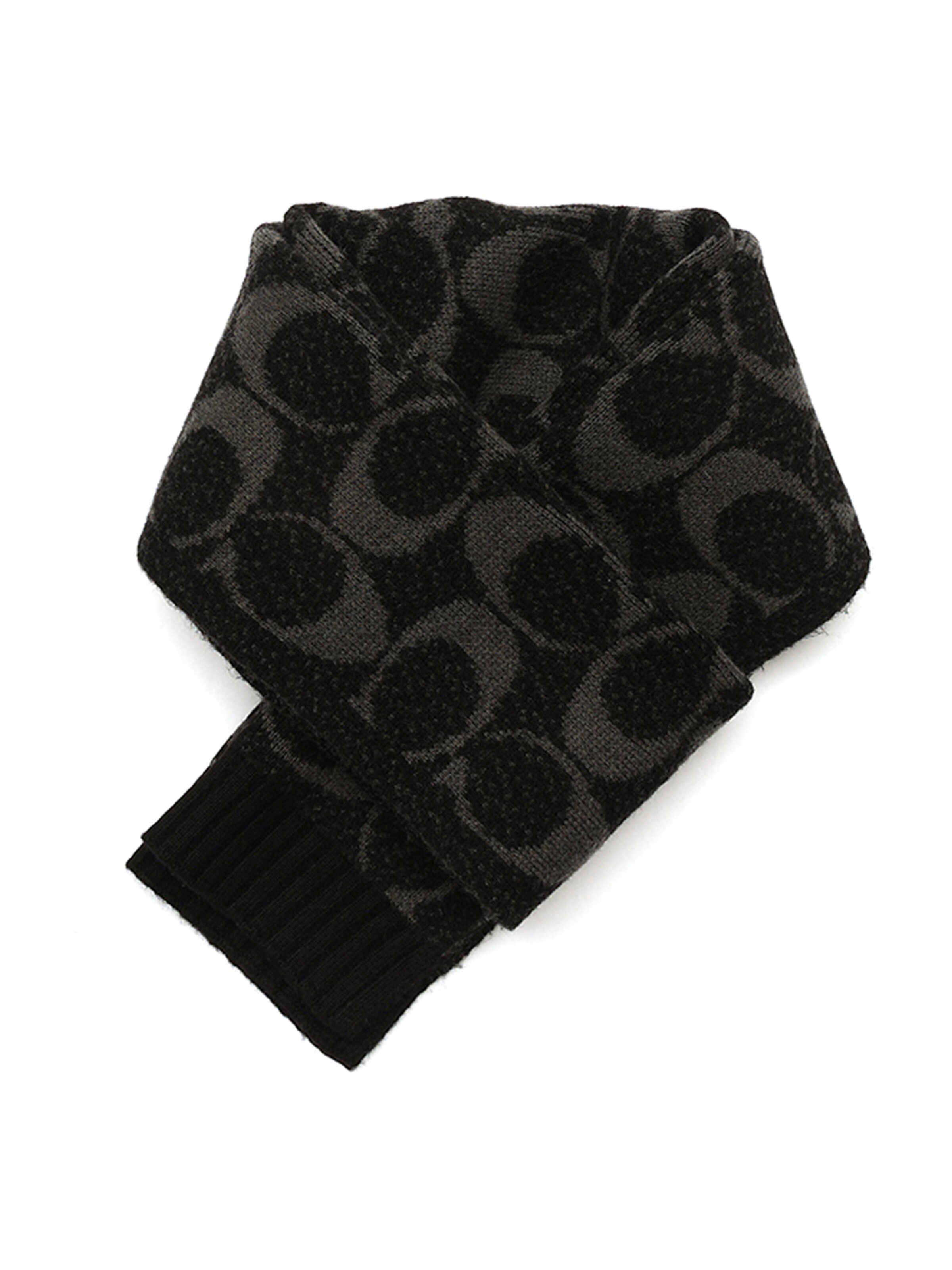 COACH - Cachecóis 'JUMBO SIGNATURE C SCARF' em preto
