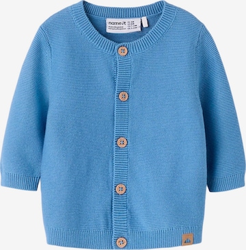 NAME IT Gebreid vest in Blauw: voorkant