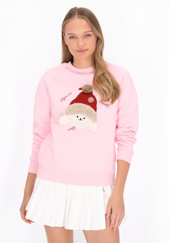Sweat-shirt 'Pop' MYMO en rose : devant