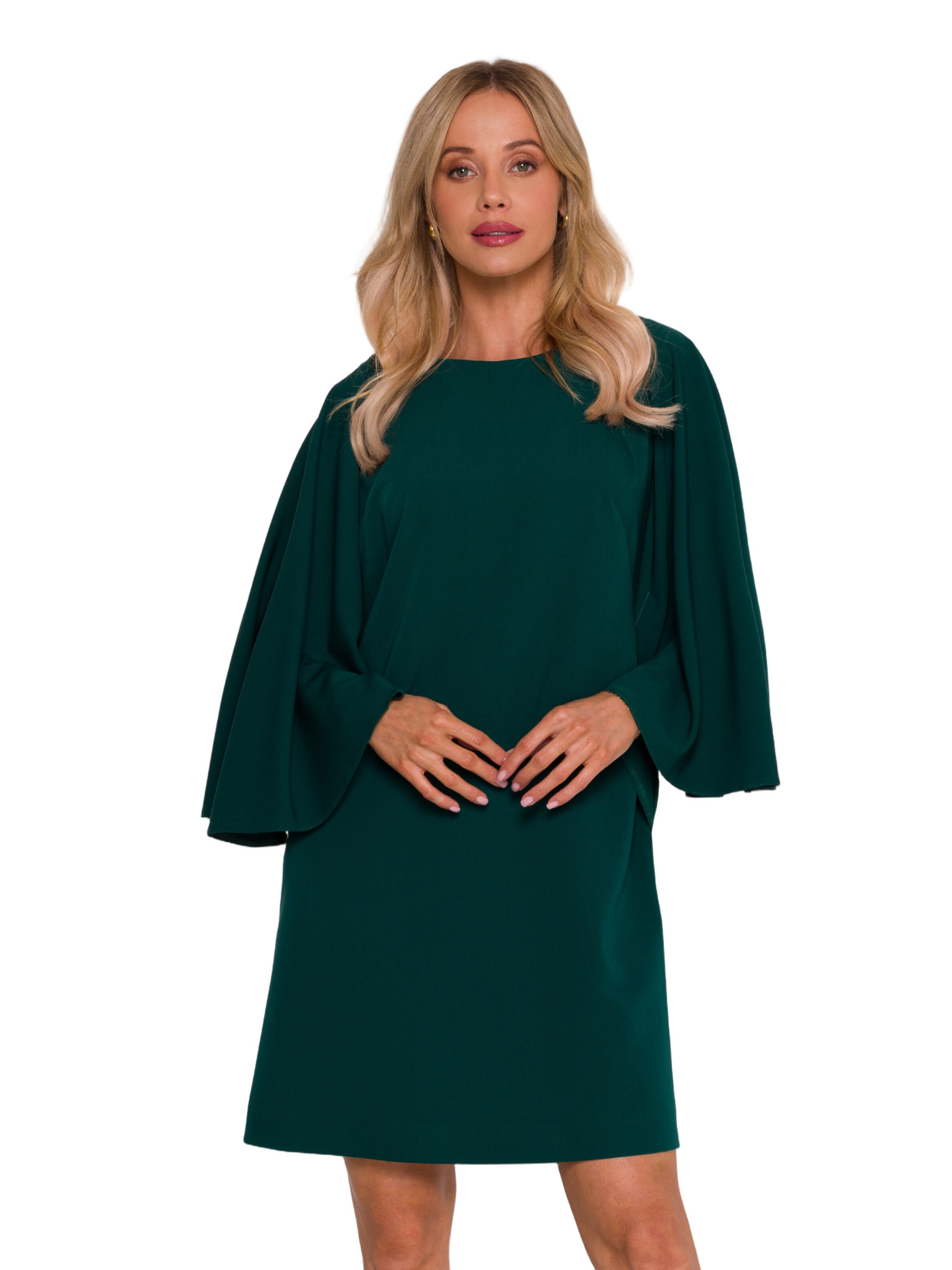 Stylove Sukienka 'Sukienka z rękawami kimonowymi' w kolorze zielony