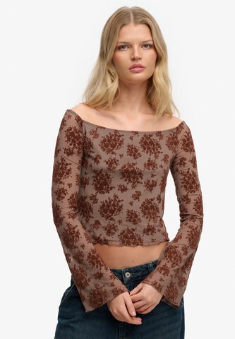 T-shirt Superdry & Co en marron : devant