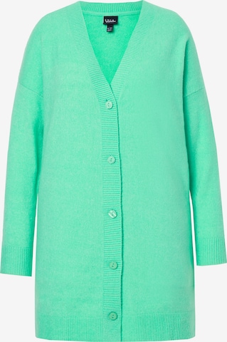 Ulla Popken Gebreid vest in Groen: voorkant