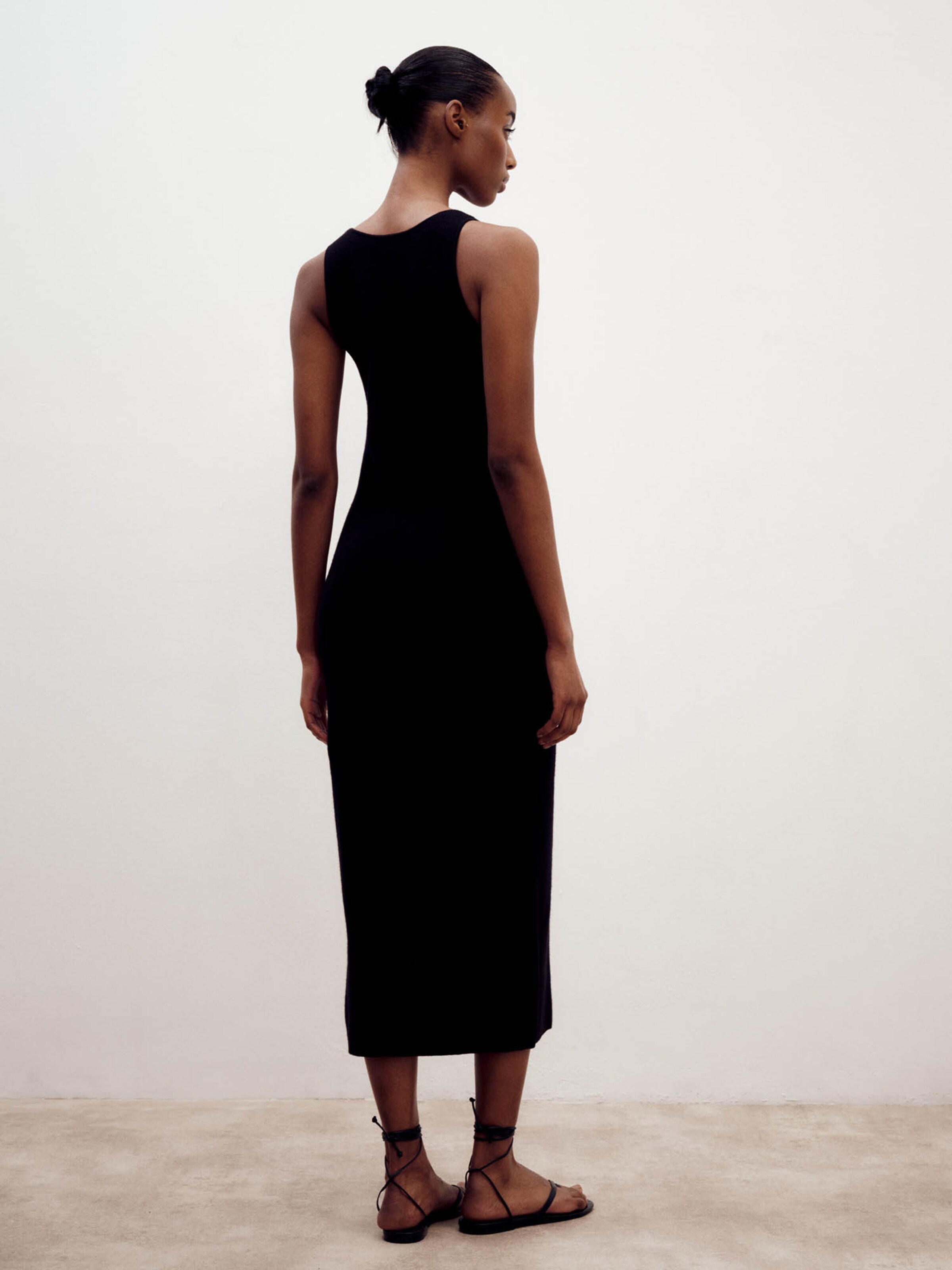 ABOUT YOU x Marie von Behrens Knitted dress 'Vicky' in Black