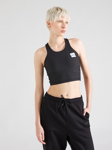 Sport top de la Eivy pe negru: față