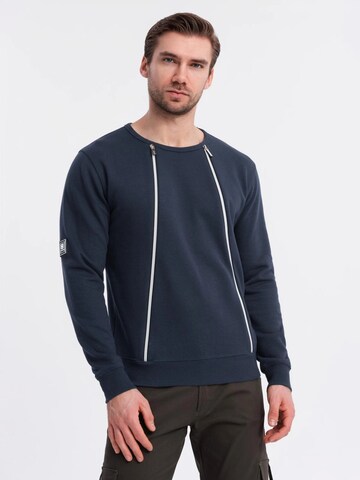 Sweat-shirt Ombre en bleu : devant