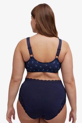 Ulla Popken Bralette Bra in Blue