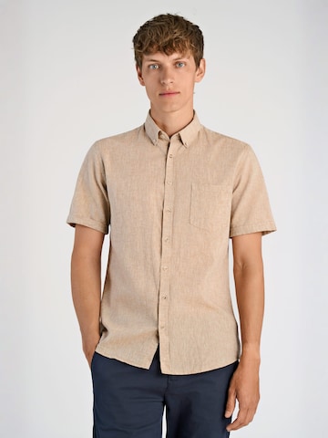 Coupe regular Chemise Lindbergh en beige