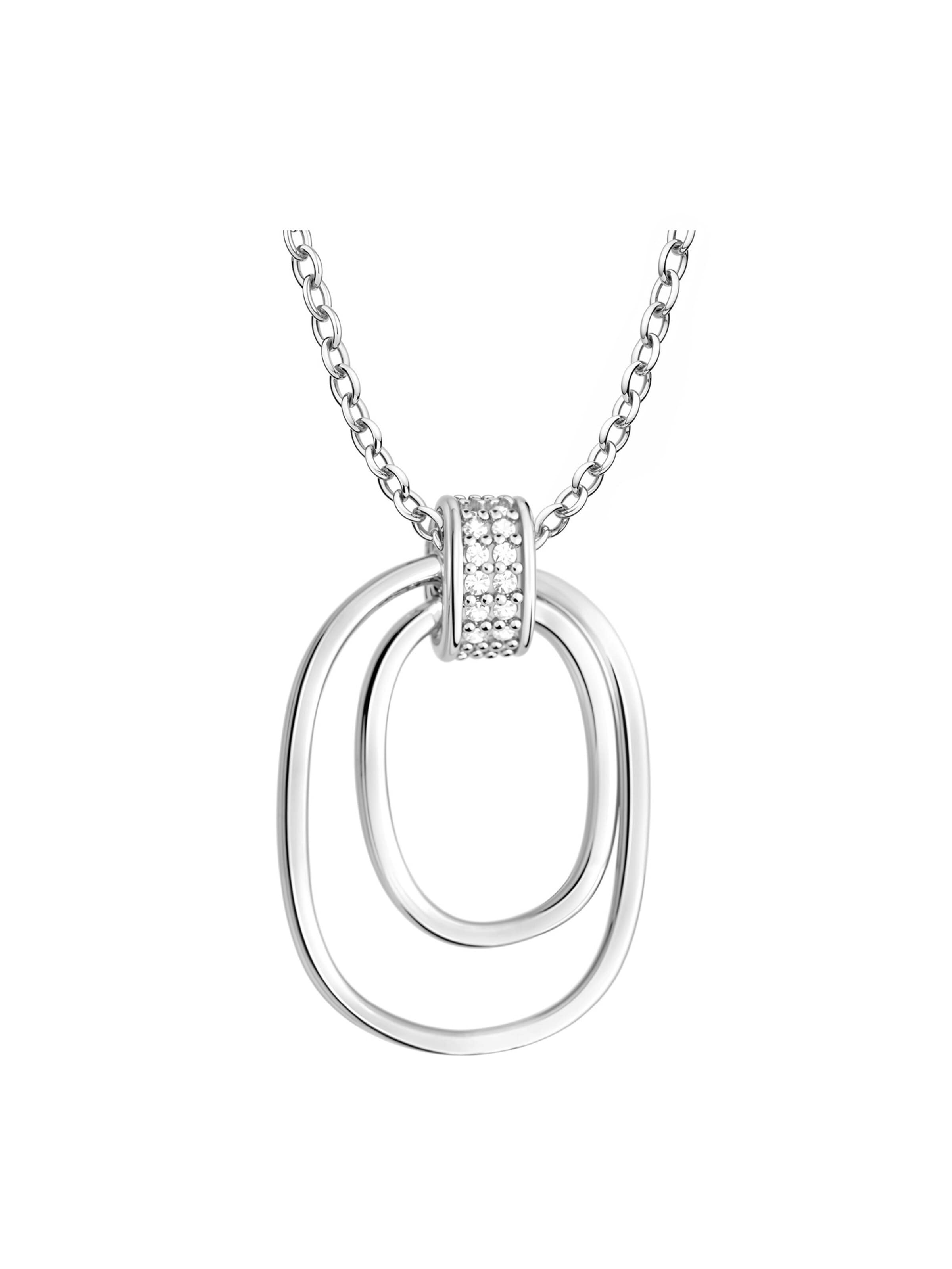 Sofia Milani Kette 'Oval'‌‌‌‌‌‌‌‌ in Silber: Vorderseite