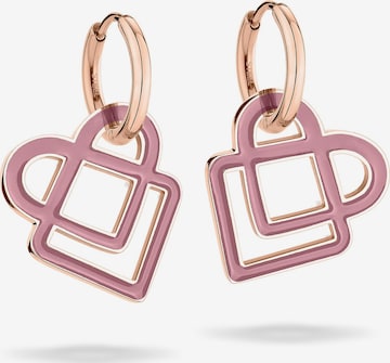 Boucles d'oreilles Liebeskind Berlin en rose : devant