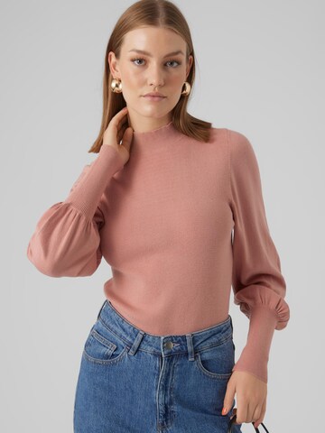 VERO MODA Sweater 'HOLLY KARIS' in Pink: front