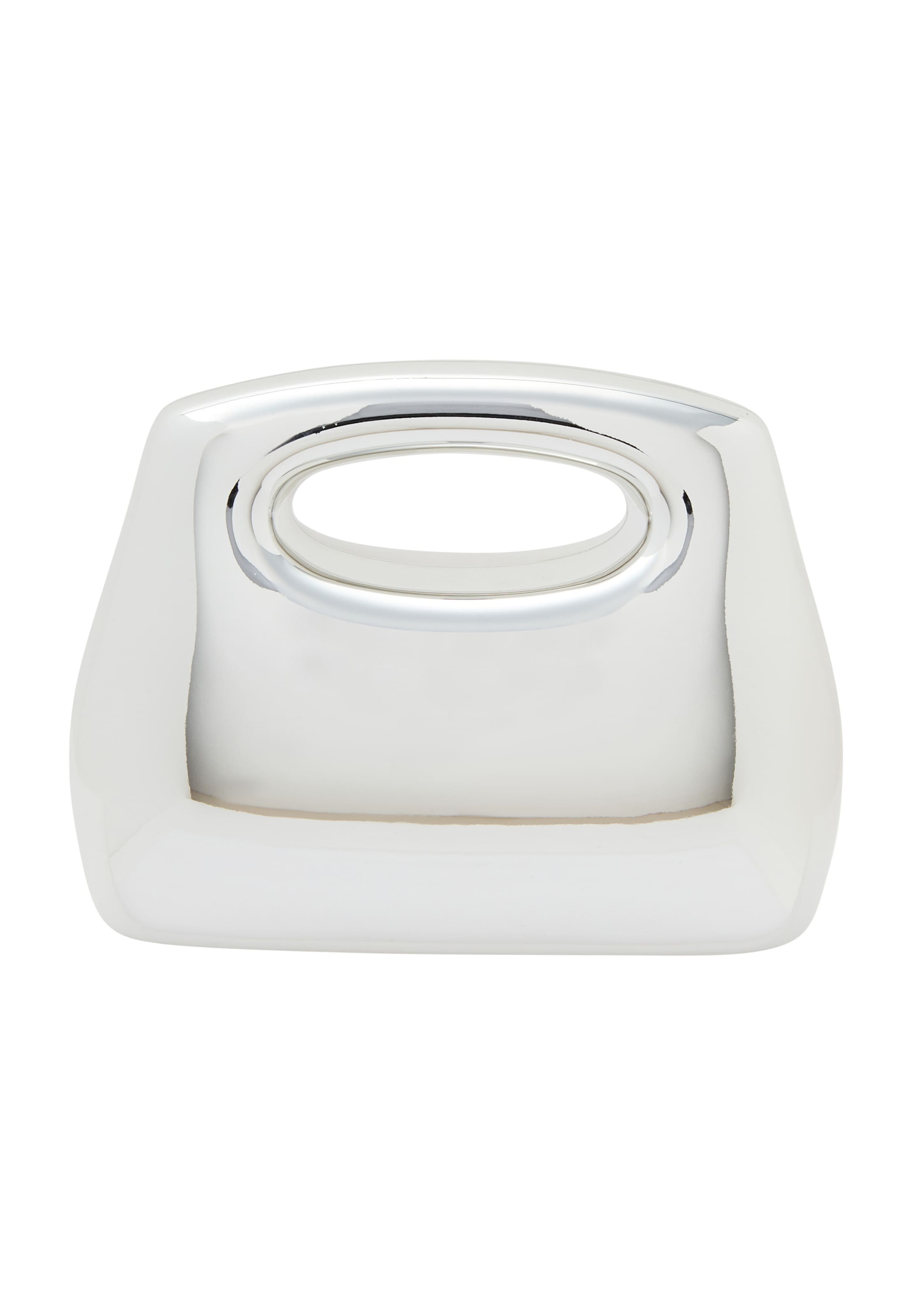 myMo at night Handbag in Silver: front