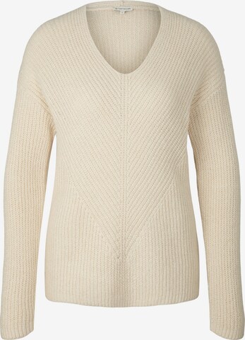 TOM TAILOR Sweater in Beige: front