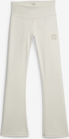 PUMA Workout Pants in White: front