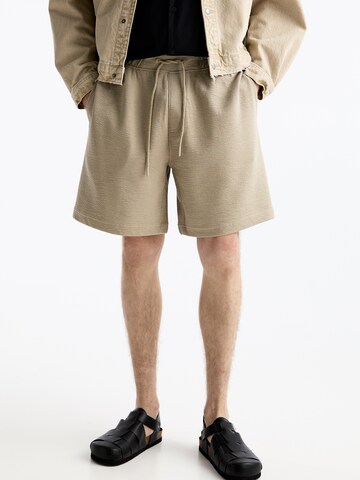 Loosefit Pantalon Pull&Bear en beige