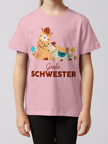 watabout.kids Shirt 'Lama Große Schwester' in Pink
