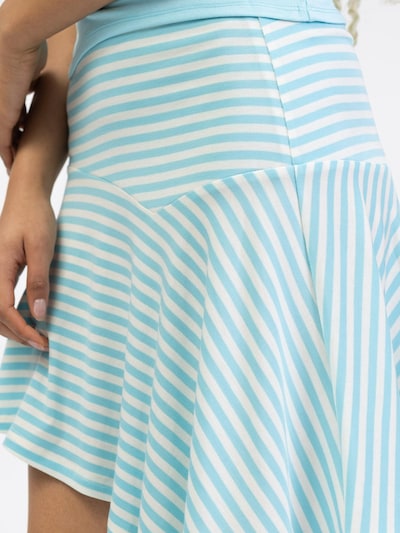 BROKE + SCHÖN Skirt 'Asymmetrischer Rock mit Streifen' in 34 in Turquoise, Item view