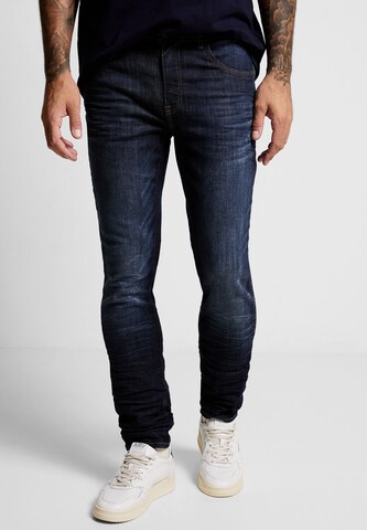 Street One MEN Slim fit Jeans 'Rinsed' in Blue: front