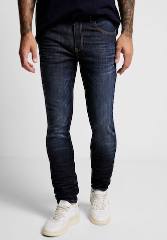 Street One MEN Slim fit Jeans 'Rinsed' in Blue: front