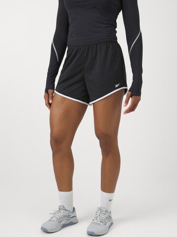 Reebok Regular Workout Pants in Black: front