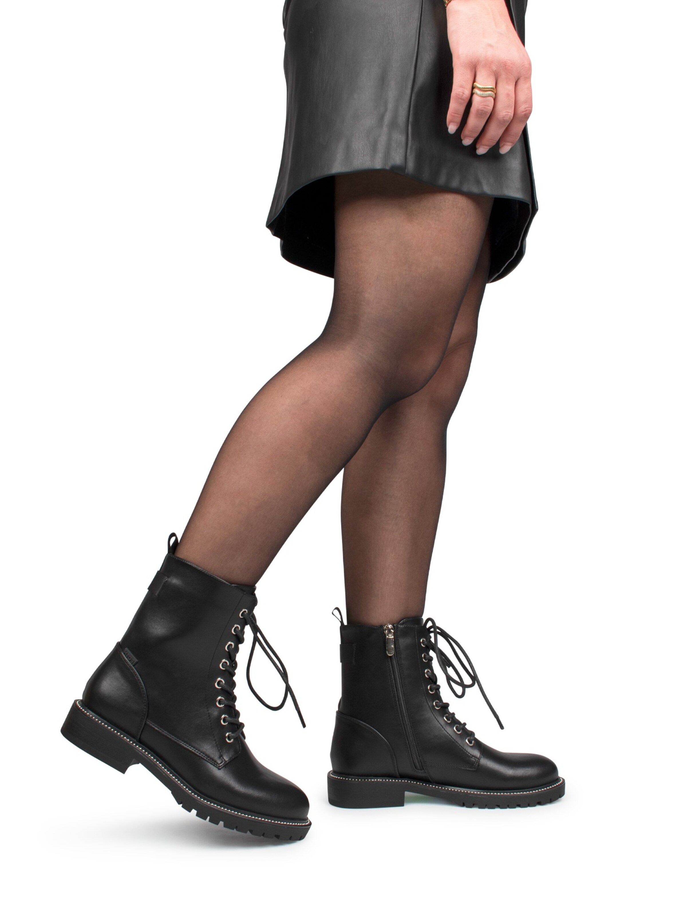 Bottines à lacets POSH by Poelman en noir