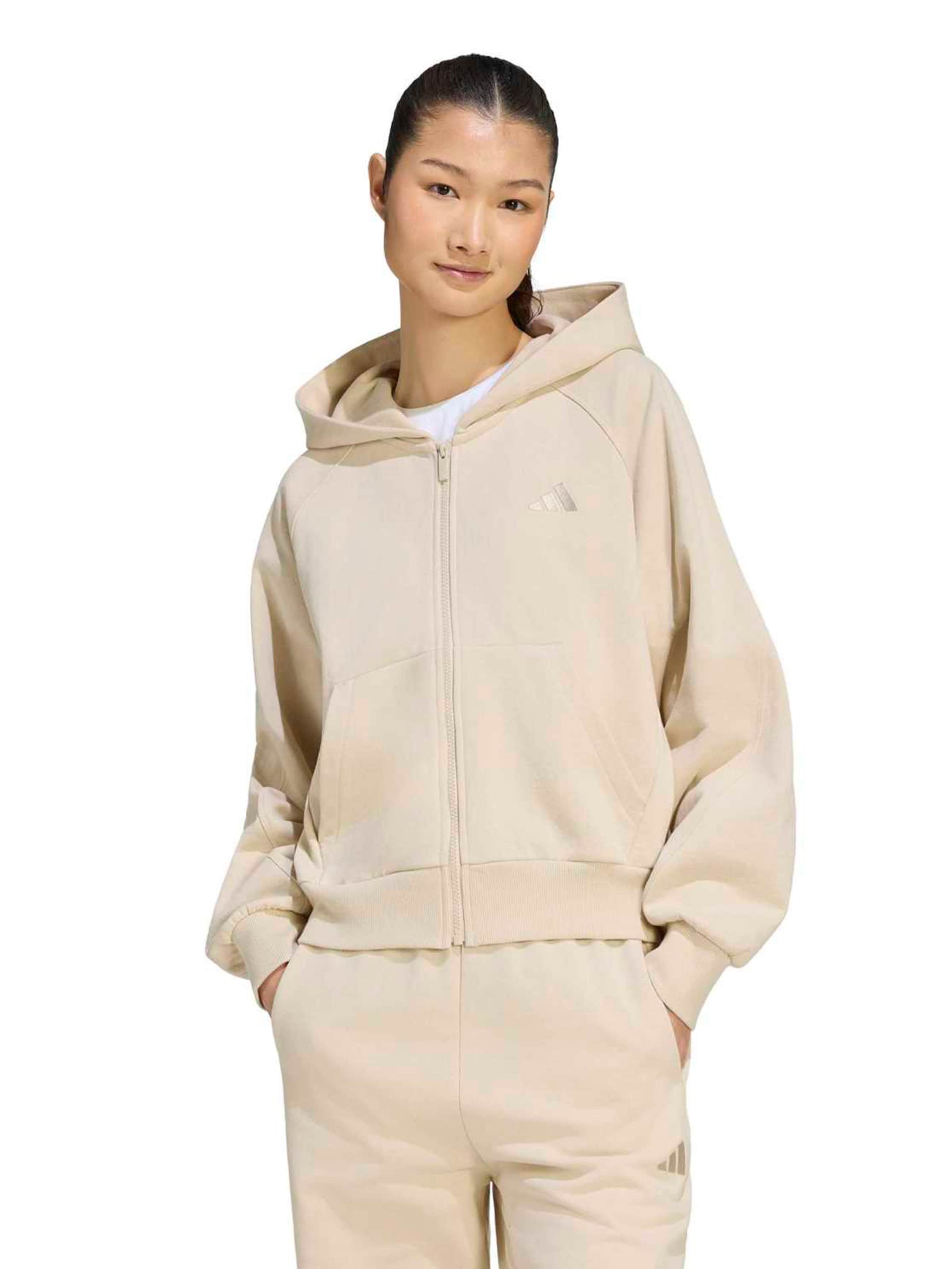 ADIDAS SPORTSWEAR Αθλητική μπλούζα φούτερ σε μπεζ: μπροστά