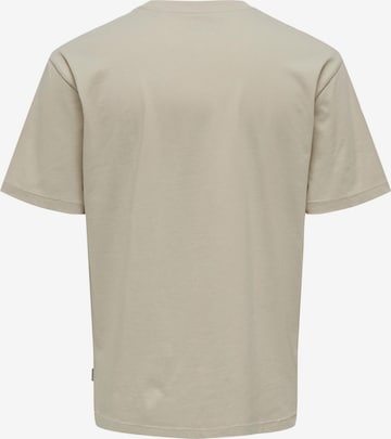 T-Shirt 'Tupac' Only & Sons en beige