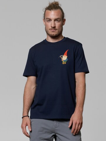 Watapparel Shirt 'Gartenzwerg' in Blue: front