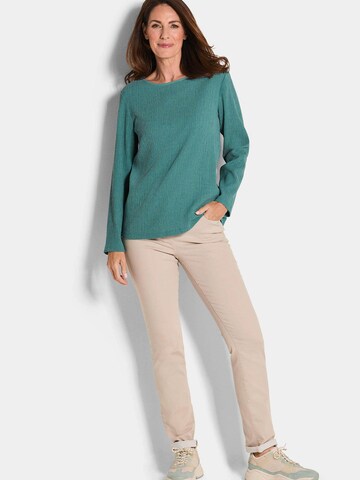 Goldner Shirt in Grün