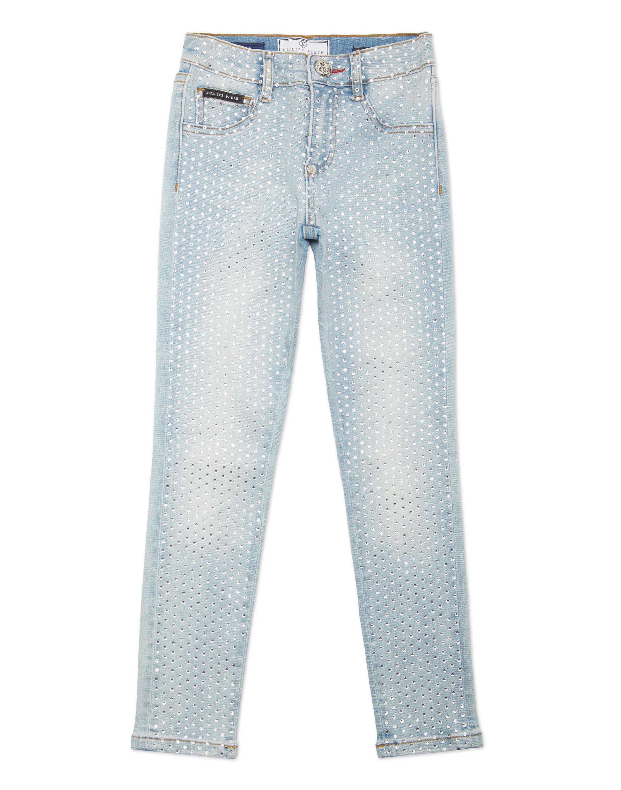 Coupe slim Jean Philipp Plein en bleu : devant