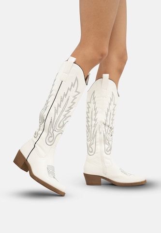 Stivale da cowboy di Salinyang in bianco