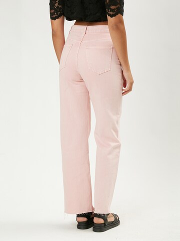 Influencer Wide Leg Jeans in Pink