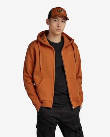 G-Star RAW Regular fit Zip-Up Hoodie ' Core ' in Orange: front