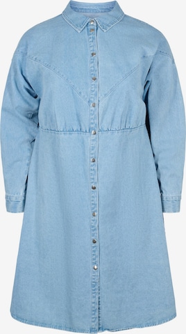 Robe-chemise 'Dolia' Zizzi en bleu : devant