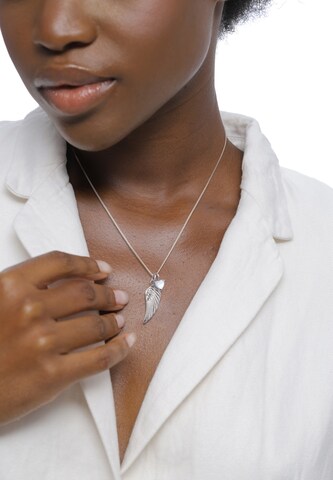 ELLI Kette 'Flügel' in Silber: Vorderseite