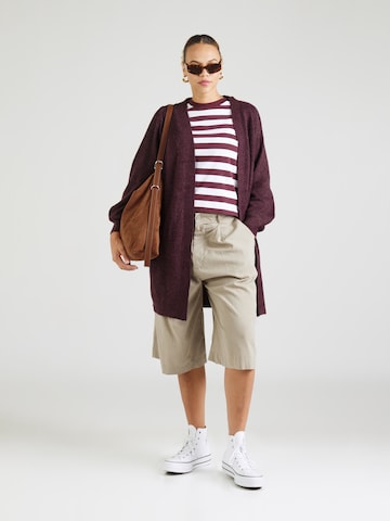 Vero Moda Curve Knit Cardigan 'VMRUBELLEFILE' in Red