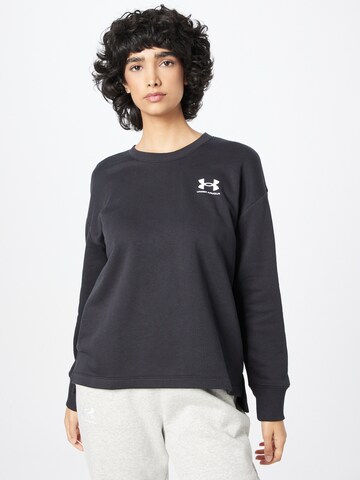 UNDER ARMOUR Athletic Sweatshirt in Black: front