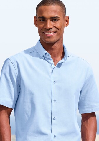 H.I.S Regular fit Button Up Shirt in Blue