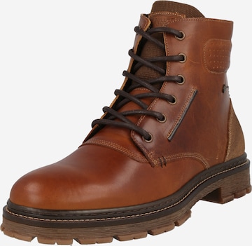 BULLBOXER Lace-Up Boots in Brown: front