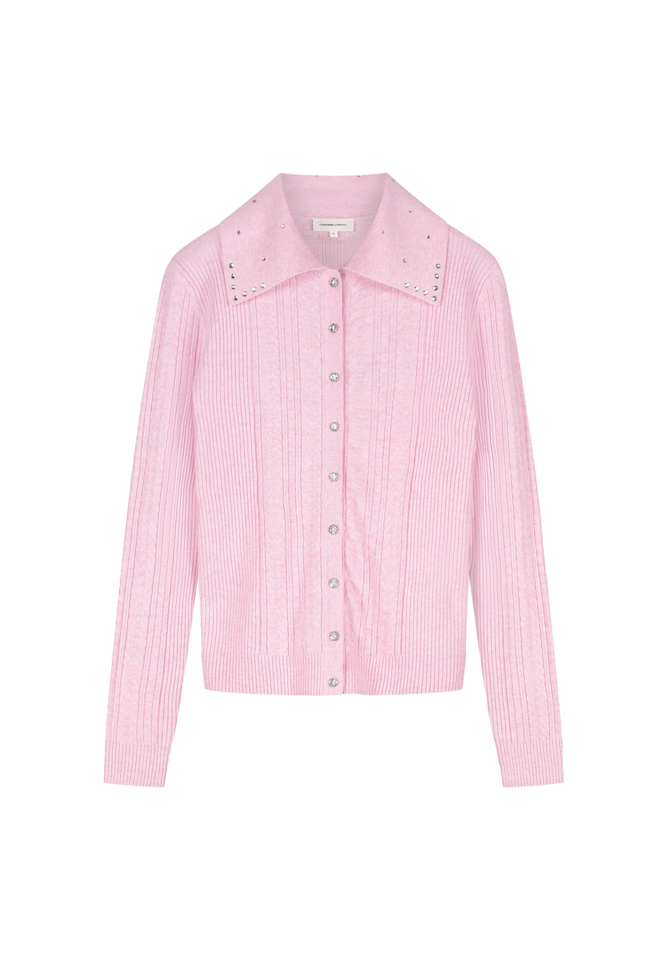 Cardigan Fabienne Chapot en rose : devant