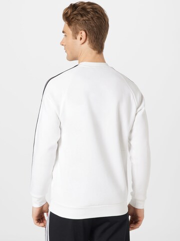 Coupe regular Sweat-shirt 'Adicolor Classics 3-Stripes' ADIDAS ORIGINALS en blanc