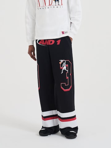 AND1 Široke hlačnice Hlače | črna barva: sprednja stran