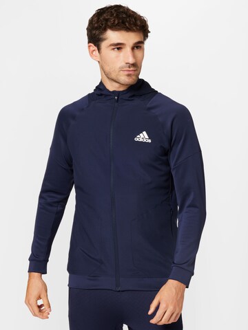 ADIDAS SPORTSWEARSportska jakna - plava boja: prednji dio