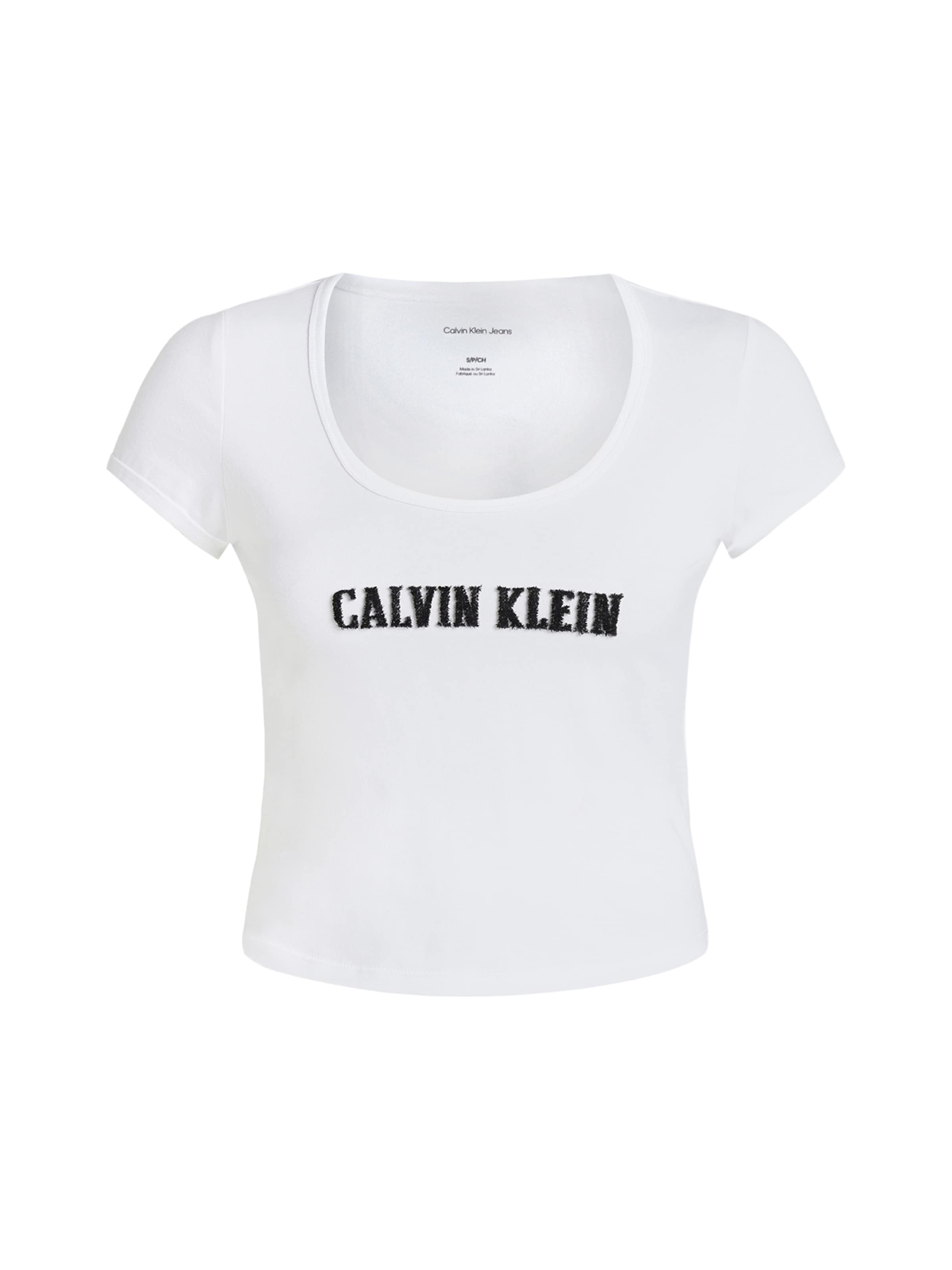 Calvin Klein Jeans Μπλουζάκι σε λευκό: μπροστά