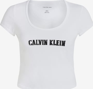 Tricou de la Calvin Klein Jeans pe alb: față