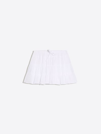 Bershka Jupe en 34 en blanc, Vue avec produit
