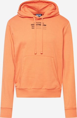 DIESEL Sweatshirt in Oranje: voorkant