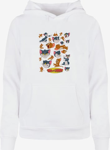 ABSOLUTE CULT Sweatshirt 'Tom And Jerry - Many Faces' in Weiß: predná strana
