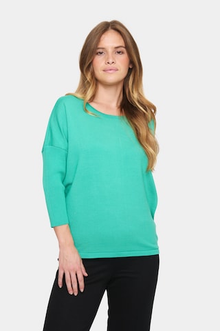 SAINT TROPEZ Pullover 'Mila' in Grün: Vorderseite